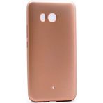 Microcase HTC U11 Premium Mat Silikon Tempered Glass Cam + Altın Kılıf