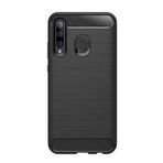 Microcase Huawei Honor 20 Lite Brushed Carbon Fiber TPU Siyah Silikon Kılıf