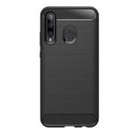 Microcase Huawei Honor 20I Brushed Carbon Fiber Siyah Silikon Kılıf