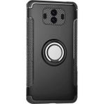 Microcase Huawei Mate 10 Yüzük Standlı Armor Silikon Tempered Cam + Kılıf