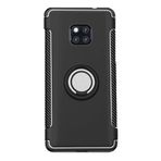 Microcase Huawei Mate 20 Pro Yüzük Standlı Armor Silikon Siyah Kılıf