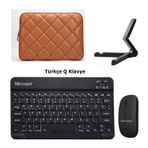 Microcase Huawei Matepad 11.5 2025 Tablet Için Çanta+Türkçe Bluetooth Klavye+Mouse+Tablet STANDI-AL8124 - Siyah