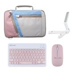 Microcase Huawei MatePad Air 2025 ile Uyumlu Tablet Çanta+Türkçe Bluetooth Klavye +Mouse+ Standı - Pembe AL4382