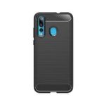 Microcase Huawei Nova 4 Brushed Carbon Fiber Silikon TPU Siyah Kılıf