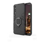 Microcase Huawei P20 Pro Batman Serisi Yüzük Standlı Armor Siyah Kılıf
