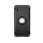 Microcase Huawei P20 Yüzük Standlı Armor Silikon Siyah Kılıf