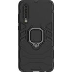 Microcase Huawei P30 Batman Serisi Yüzük Standlı Armor Siyah Kılıf