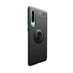 Microcase Huawei P30 Focus Serisi Yüzük Standlı Siyah Silikon Kılıf