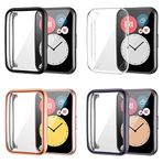 Microcase Huawei Watch Fit 2 Önü Kapalı Tasarım Silikon Kılıf - AL3173 (Metalik Gri)