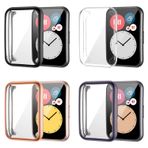 Microcase Huawei Watch Fit 2 Önü Kapalı Tasarım Silikon Kılıf - AL3173 (Şeffaf)