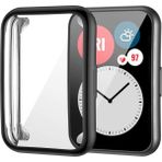Microcase Huawei Watch Fit 2 Önü Kapalı Tasarım Silikon Kılıf - AL3173 - Siyah