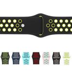 Microcase Huawei Watch GT Active KY13 Turkuaz Lacivert Delikli Silikon Kordon Kayış