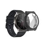 Microcase Huawei Watch GT2 Pro 46 mm Önü Kapalı Tasarım Silikon Kılıf - Siyah