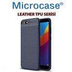 Microcase Huawei Y6 2018 Leather Tpu Silikon Kılıf
