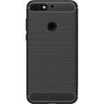 Microcase Huawei Y7 Pro 2018 Brushed Carbon Fiber Silikon Kılıf