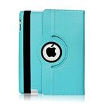 Microcase iPad Air 3.Nesil 10.5 2019 360 Derece Döner Standlı Deri Kılıf - Turkuaz