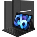 Microcase iPad Air 5. Nesil 10.9 Bluetooth Klavyeli Standlı Kılıf - Bkk1 - Siyah