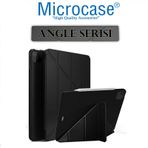 Microcase iPad Pro 11 2021 ANGLE Serisi Standlı Deri Kılıf Siyah