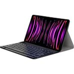 Microcase iPad Pro 12.9 2022 M2 Tablet Bluetooth Klavyeli Standlı Kılıf - Bkk4 - Siyah
