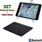 Microcase iPad Pro 12.9 Inch 2020 Bluetooth Klavye 27 cm (Tr Sticker) + Tablet Standı - AL2754 - Siyah
