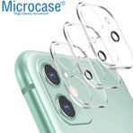Microcase iPhone 11 3D Kamera Camı Lens Koruyucu Glass Şeffaf