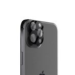 Microcase iPhone 11 Pro Max Microcase iPhone 11 Pro Kamera Camı Lens Koruyucu Glass Metal Çerçeveli - Siyah