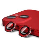 Microcase İphone 13 Kamera Camı Lens Koruyucu Halka Set - Kırmızı