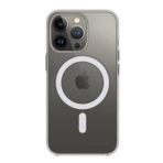 Microcase iPhone 13 Pro ile uyumlu Kablosuz Şarj Özellikli Manyetik Yarı Esnek Plastik TPU Şeffaf Kılıf - AL8116