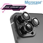 Microcase İphone 13 Pro Max Kamera Camı Lens Koruyucu Halka Set - Siyah