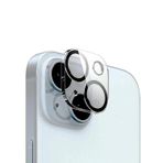 Microcase iPhone 15-15 Plus 3D Kamera Camı Lens Koruyucu Glass Şeffaf Night DELUX version-AL3403