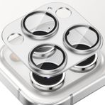 Microcase Iphone 16 Pro/ 16 Pro Max Kamera Camı Lens Koruyucu Halka Set - AL3130 (Siyah)