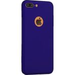 Microcase iPhone 8 Plus Premium Matte Silikon TPU Tempered Cam + Lacivert Kılıf