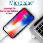 Microcase iPhone iPad Lightning USB Şarj ve Data Kablosu - 3 Metre Beyaz
