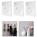 Microcase Kendinden Yapışkanlı Banyo Mutfak Eşya Havlu Vb Ürün Askılığı ŞEFFAF - Al4835 3 Adet