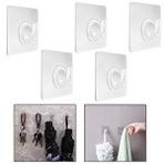 Microcase Kendinden Yapışkanlı Banyo Mutfak Eşya Havlu Vb Ürün Askılığı - ŞEFFAF AL4835 5 Adet