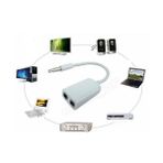 Microcase Kulaklık Çoklayıcı Beyaz Kablo Adaptör 3.5 Mm