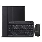 Microcase Lenovo Tab M10 FHD Rel TB-X605FC TB-X605L ile Uyumlu Bluetooth Klavye ve Mouse + Standlı Kılıf - BKK6