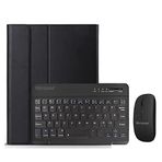 Microcase Lenovo Tab M8 TB-8505F TB-8505X TB-8505I Tablet ile Uyumlu Bluetooth Klavye ve Mouse + Standlı Kılıf - BKK6