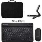 Microcase Lenovo Tab P10 10.1 Tablet TB-X705L TB-X705F Türkçe Bluetooth Klavye+Mouse+Tablet STANDI-SIYAHAL8126