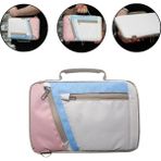 Microcase Lenovo Yoga Tab Plus 12.7 inch Tablet için Omuz Askılı El Tutacaklı Universal Sleeve Taşıma Çantası AL4346 Pembe Mavi Krem