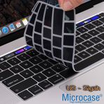 Microcase Macbook Air 13 Touch Id A2179 Silikon Klavye Koruması Us Siyah