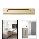 Microcase Metal Sürgülü Kapı Çekmece Pencere Sineklik vb. için Yapışkanlı Kol Tutacağı -AL4758 (Gold)