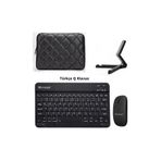 Microcase microsoft surface pro 3 4 5 6 7 8 Kapitone Tablet Çanta+Türkçe Bt Klavye+Mouse+Tablet Standı- AL8124