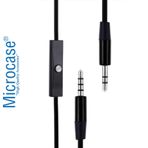 Microcase Mikrofonlu Çift Taraflı Aux Kablosu 3.5 Mm Altın Uçlu Jak - 120 Cm Siyah - Al2455