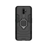 Microcase Oppo A5 2020 - A9 2020 Batman Serisi Yüzük Standlı Armor Kılıf Siyah
