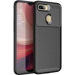 Microcase Oppo AX7 Maxy Serisi Carbon Fiber TPU Siyah Silikon Kılıf