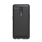 Microcase Oppo Reno Brushed Carbon Fiber Siyah Silikon Kılıf