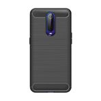 Microcase Oppo RX17 Pro Brushed Carbon Fiber Silikon TPU Siyah Kılıf