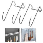 Microcase Paslanmaz Çelik Metal Banyo Duşakabin Mutfak Vb Alanlar Için Askılık L Model -AL4839 2 Adet - Gümüş