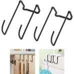 Microcase Paslanmaz Çelik Metal Banyo Duşakabin Mutfak Vb Alanlar Için Askılık L Model -AL4839 2 Adet - Siyah
